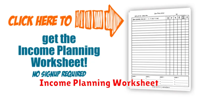 Income Planning Worksheet